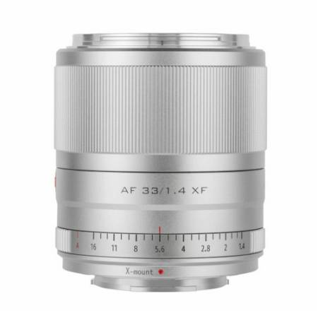Viltrox AF 33mm F1.4 STM - obiektyw stałoogniskowy, APS-C, Fujifilm X, srebrny_Obiektyw z boku_2